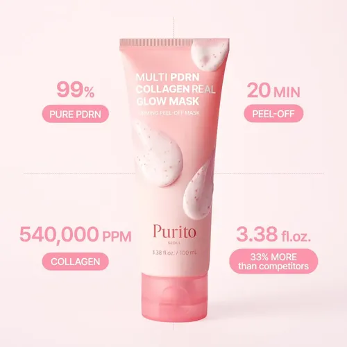 PURITO Multi PDRN Collagen Real Glow Mask 100ml - Imagen 5