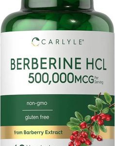 Berberina Hcl 500.000 Mcg | 60 Vcaps | Carlyle Sin Sabor