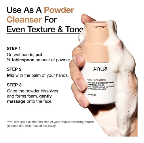 Anua Rice Enzyme Brightening Cleansing Powder 40g - Imagen 2