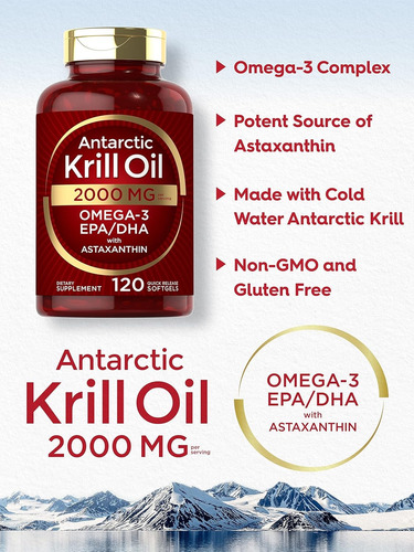 Carlyle Aceite De Krill Antártico 2000 Mg 120 Cápsulas Bland - Image 6