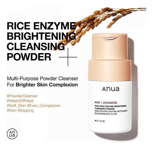 Anua Rice Enzyme Brightening Cleansing Powder 40g - Imagen 4