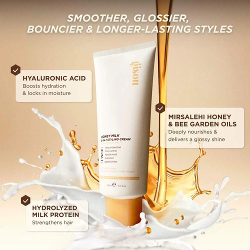 Gisou Mascarilla Para Peinar Honey Milk 5-in-1 Styling Cream - Imagen 6