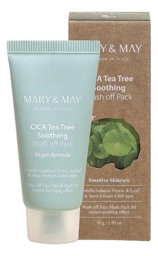 Mary&may Cica Teatree Máscara Centella Asiática Y Árbol Té