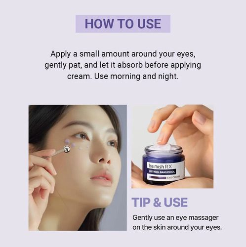 Heimish Rx Retinol Bakuchiol Eye Crema 30ml Antiedad - Imagen 4