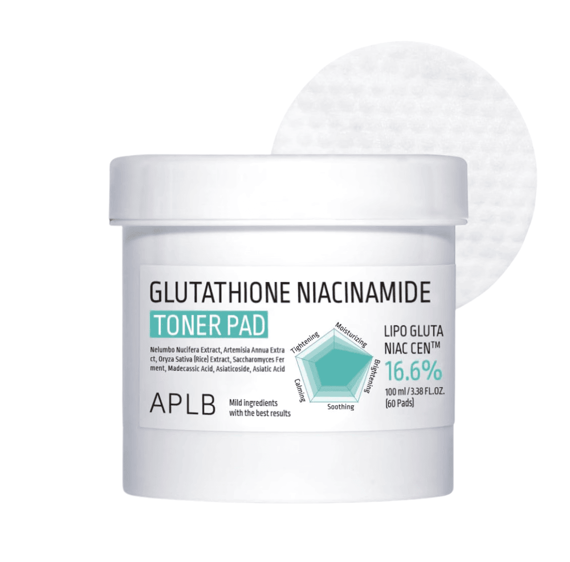 Aplb Glutathione Niacinamide Tonico Pad 60 Almohadillas