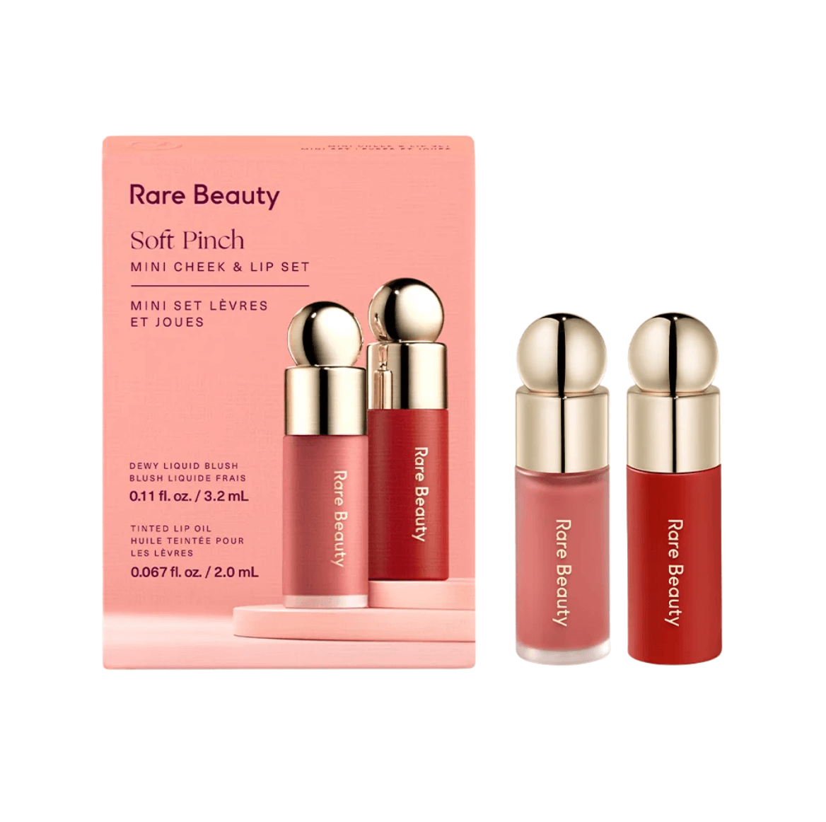 Rare Beauty Mini Soft Pinch Liquid Blush Y Labial Set X 2