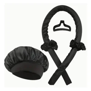 Kit Gorro Saten + Banda Rizadora + Scrunchies Rulos Curly
