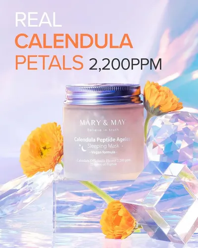 Mary&may Antiedad Con Péptido De Caléndula Sleeping Mask - Imagen 4