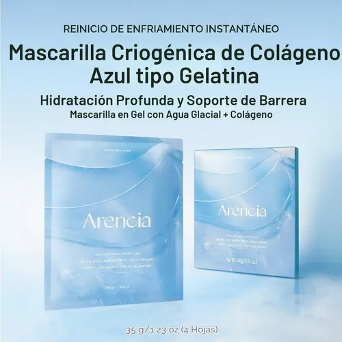 Arencia Blue Collagen Cryo Jello Mask Hidrogel Con Pdrn - Imagen 4