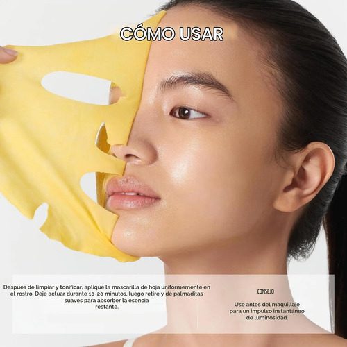Arencia Vitamin C Booster Shot Mask Facial Iluminadora - Imagen 2