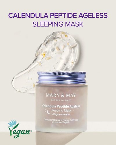 Mary&may Antiedad Con Péptido De Caléndula Sleeping Mask - Imagen 2