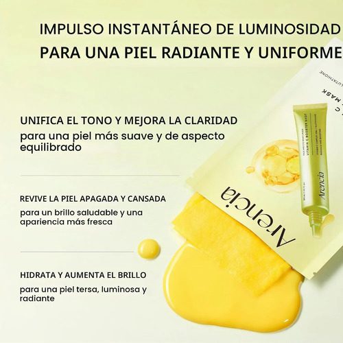 Arencia Vitamin C Booster Shot Mask Facial Iluminadora - Imagen 5