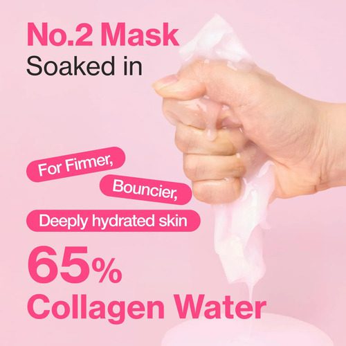 Numbuzin Rose Pdrn Collagen Plumping Sheet Mask (10ea) - Imagen 4