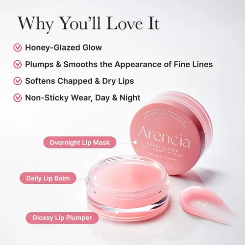 Arencia Honey Glazed Collagen Tratamiento Lip Labial Mask - Imagen 7