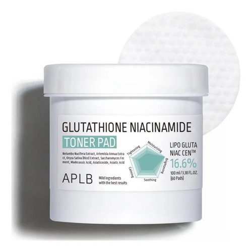 Aplb Glutathione Niacinamide Tonico Pad 60 Almohadillas - Imagen 3