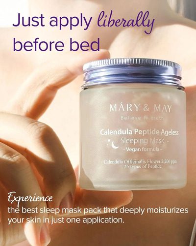 Mary&may Antiedad Con Péptido De Caléndula Sleeping Mask - Imagen 3