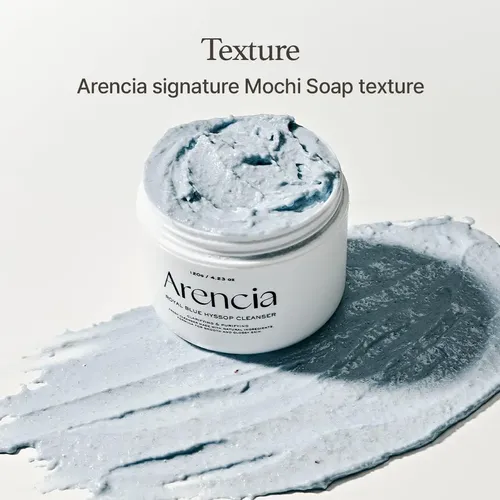Arencia Fresh Blue Hyssop Rice Mochi Cleanser – 120 g - Imagen 2