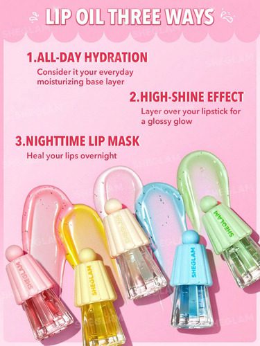 Sheglam Labial Jelly Wow Hydrating Lip Oil Gloss Y Glitter - Imagen 3