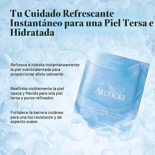 Arencia Blue Collagen Cryo Jello Mask Hidrogel Con Pdrn - Imagen 5