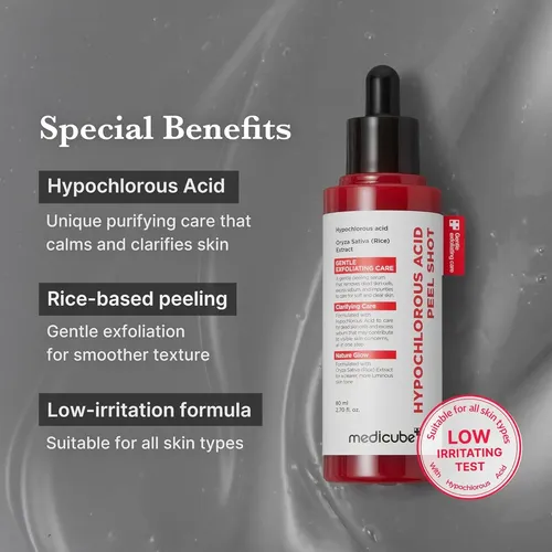 Medicube Hypochlorous Acid Rice Peel Shot Exfoliante Facial - Imagen 6