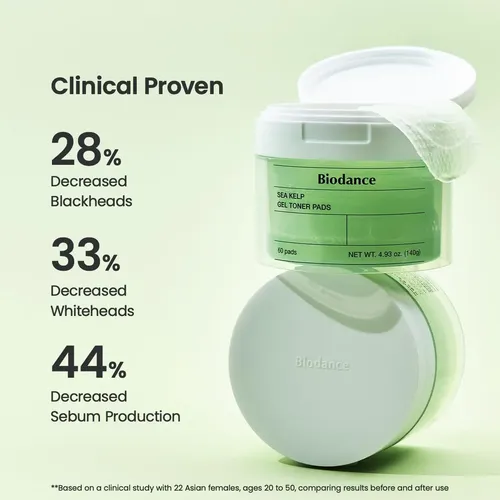 Biodance Sea Kelp Gel Tonico Pads Piel - 60pads, Piel Fresca - Imagen 6