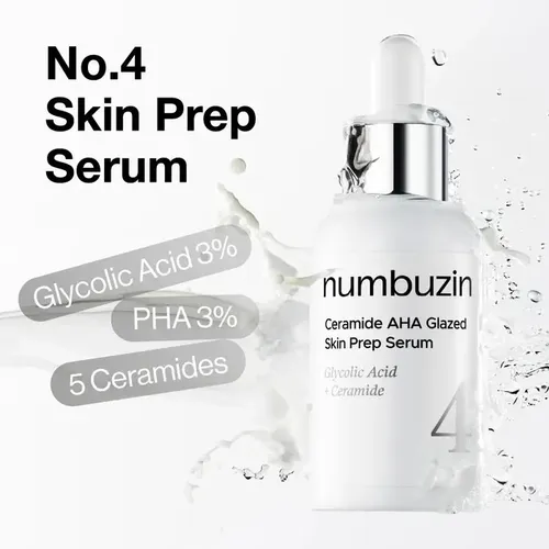Numbuzin 4 Ceramide Aha Glazed Skin Prep Serum Exfoliante 30 - Imagen 2