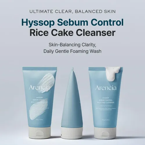 Arencia Hyssop Sebum Control Rice Cake Limpiador Facial Aha - Imagen 2