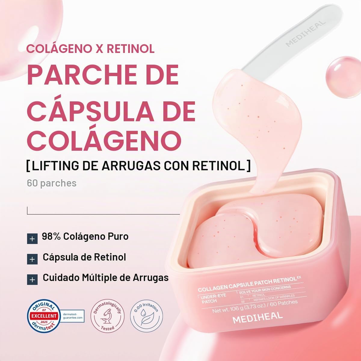 Medible Collagen Capsule Patch retinol ex - 60und - Imagen 2