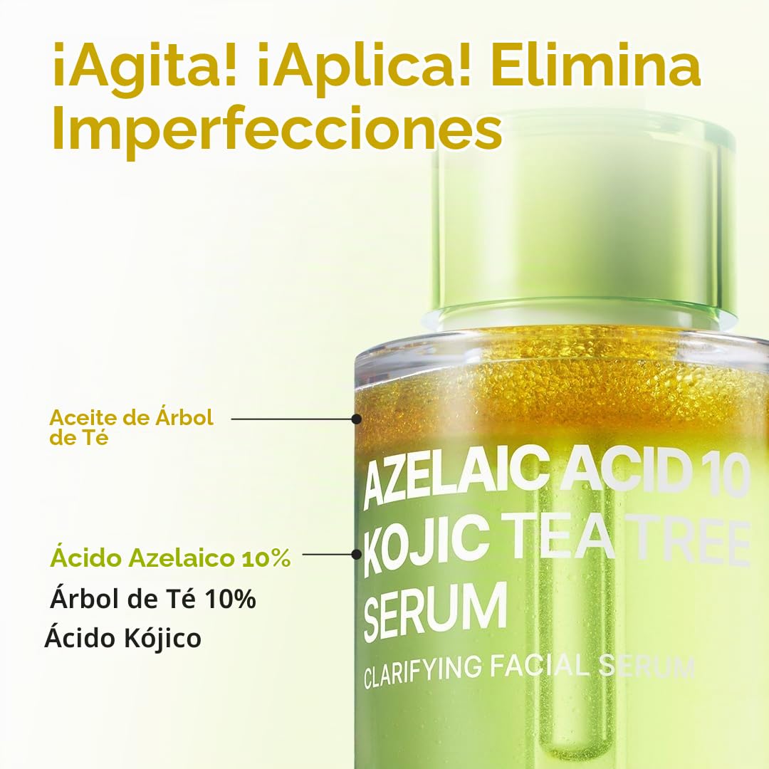 Purito Seoul Azelaic Acid 10 Kojic Tea Tree Sérum para imperfecciones- 30 ml - Imagen 3