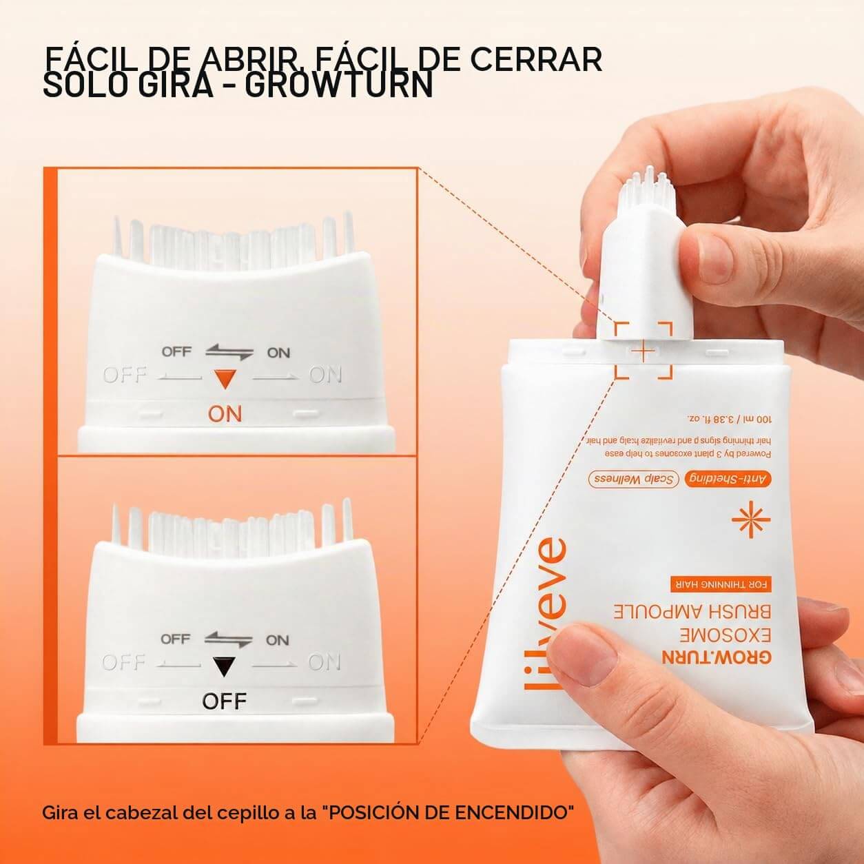 Lilyeve Grow Exosome Brush Ampoule Sérum para cuero cabelludo - 100 ml - Imagen 4