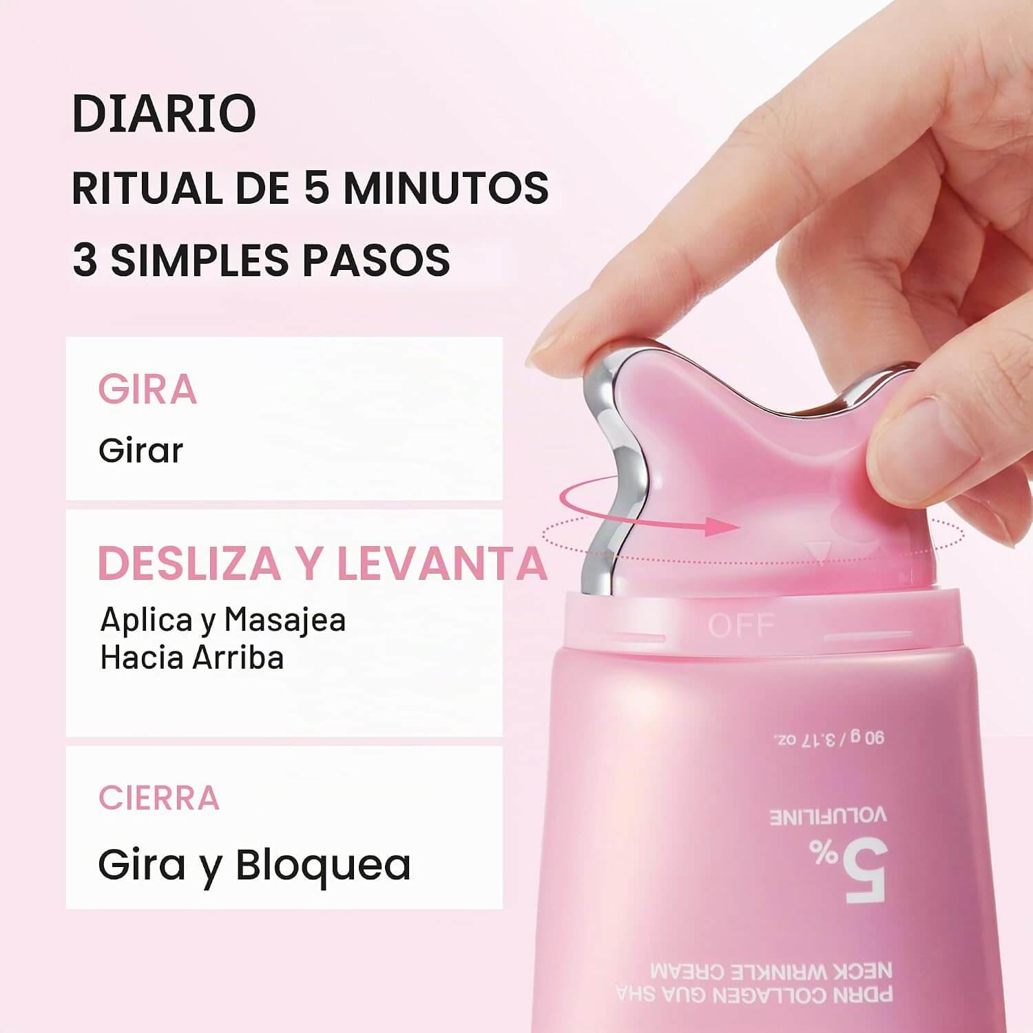 Medicube Pdrn collagen gua sha neck wrinkle cream - 90g - Imagen 3
