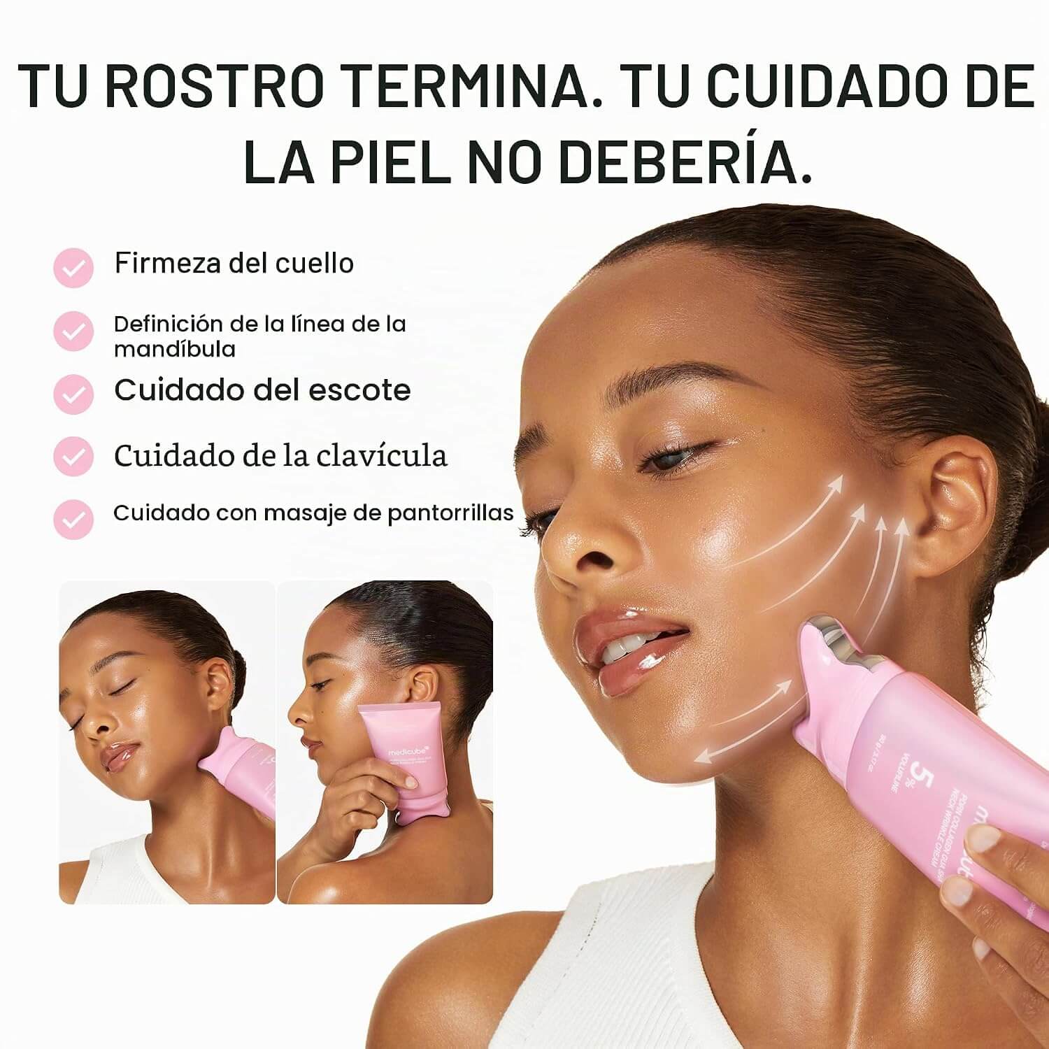 Medicube Pdrn collagen gua sha neck wrinkle cream - 90g - Imagen 2