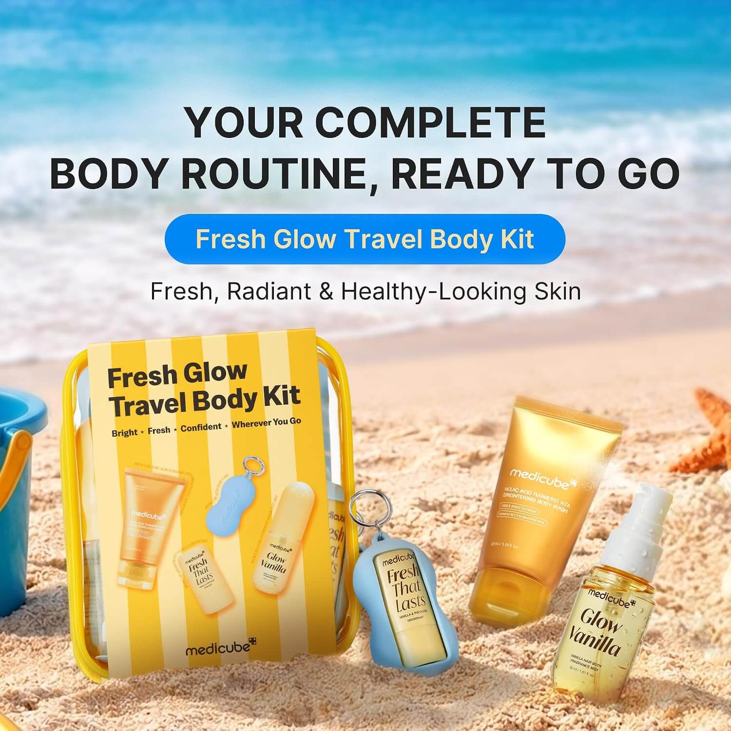 Medicube Fresh Glow Travel Body Kit cuidado corporal y capilar - Imagen 3