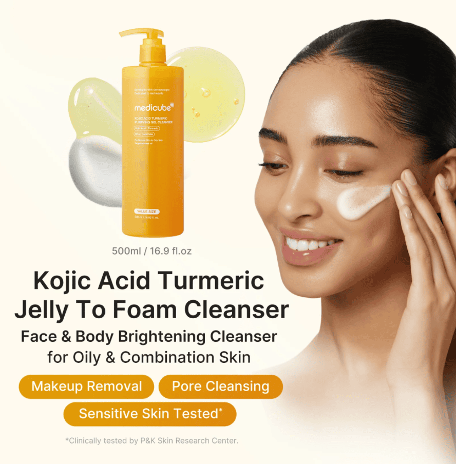 Medicube Kojic Acid turmeric purifying gel cleanser - Imagen 2