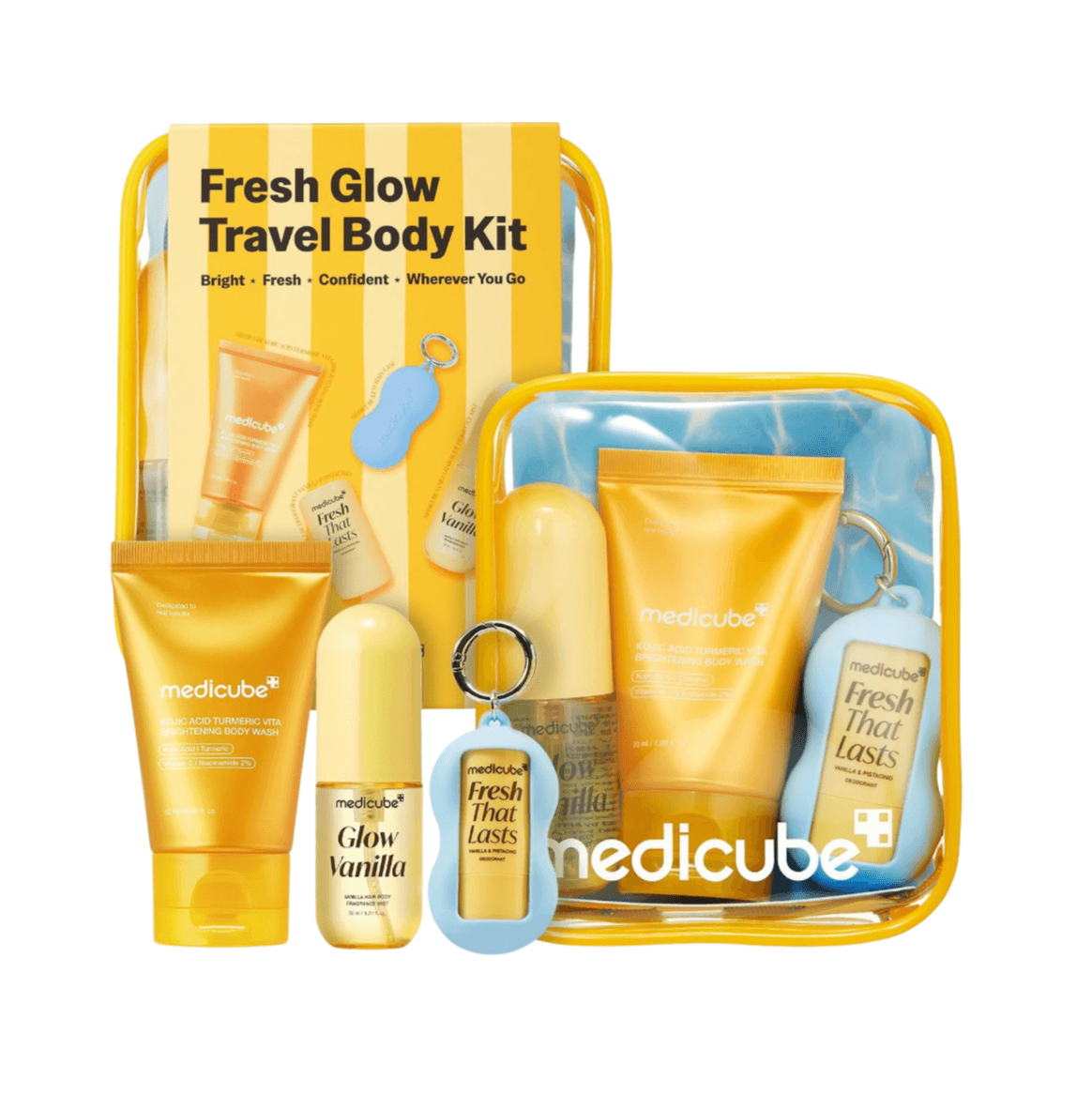 Medicube Fresh Glow Travel Body Kit cuidado corporal y capilar
