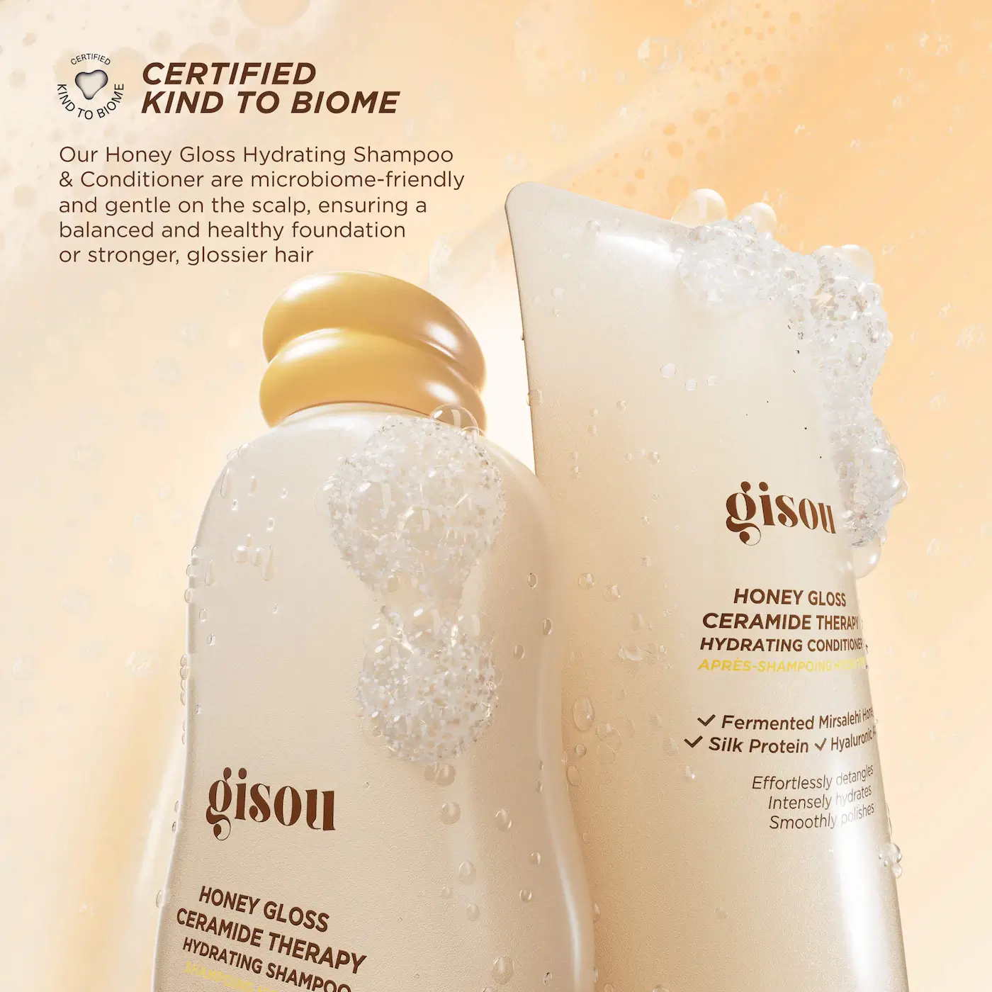 Gisou Mini Honey Gloss Ceramide therapy acondicionador - 50ml - Imagen 3